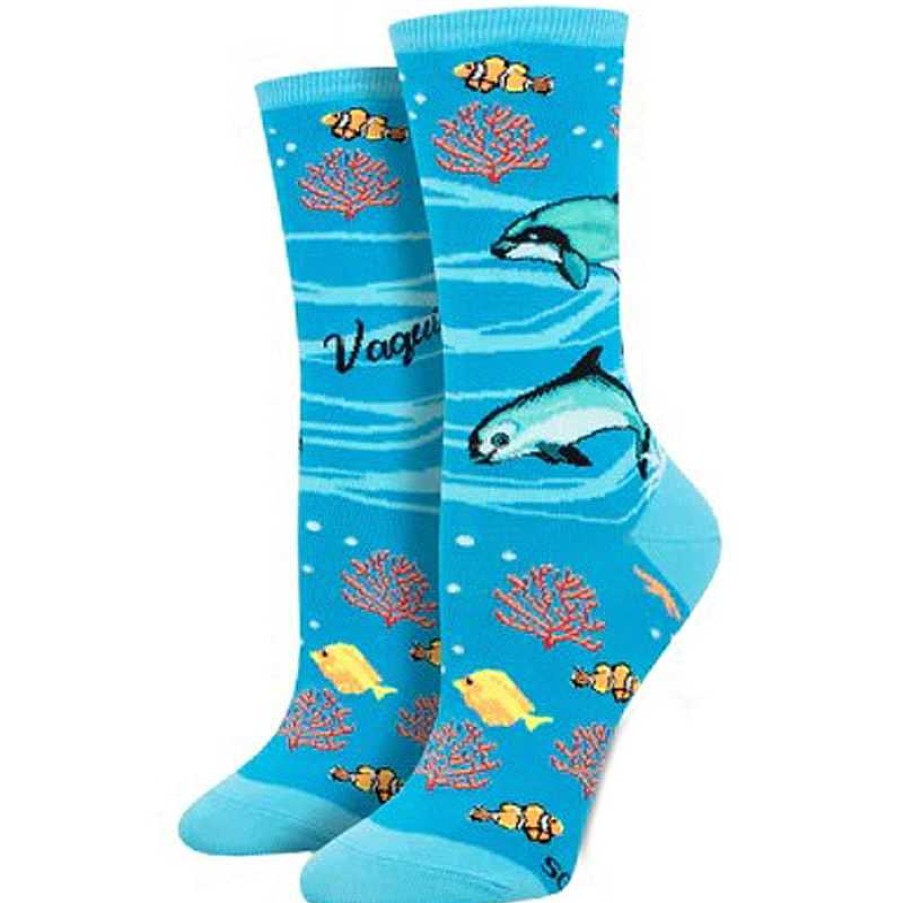 Accessories Socksmith | Socksmith Vaquita Dolphin Crew Socks - Blue