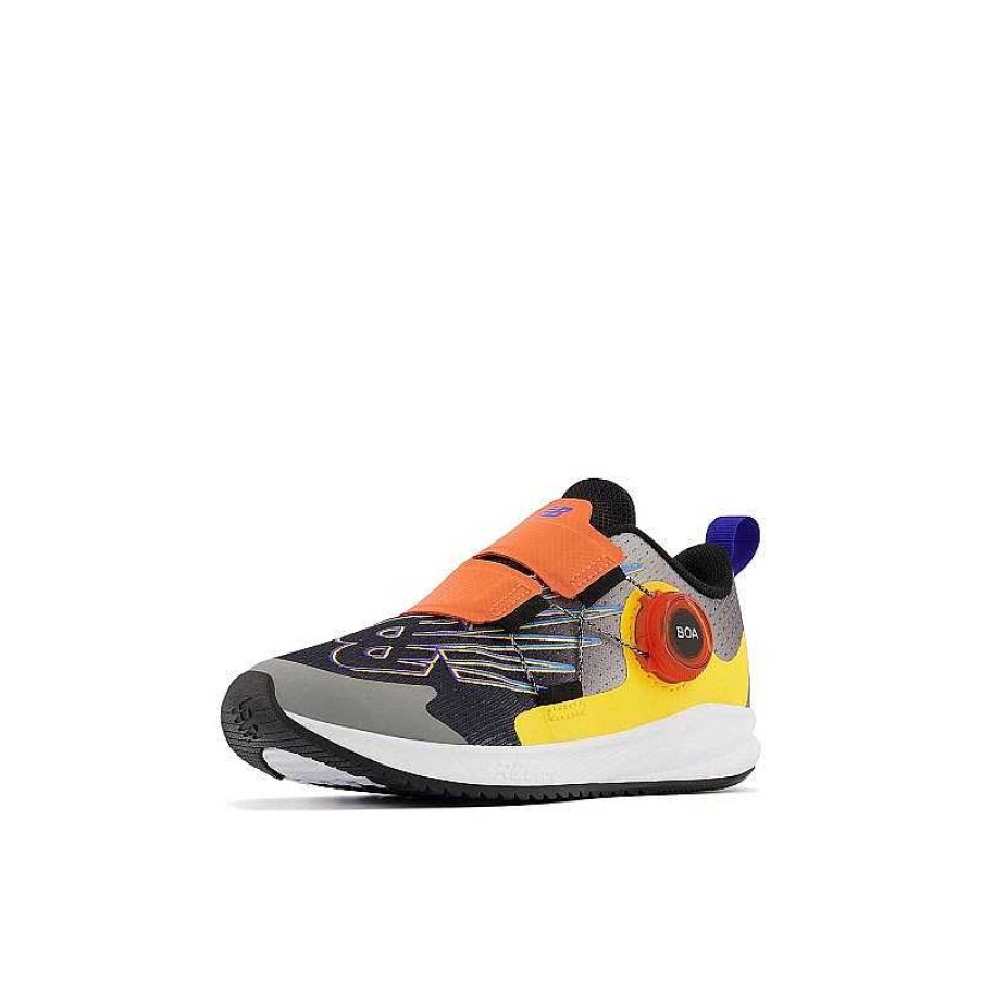 Kids New Balance | Kids' New Balance Fuelcore Reveal V3 Boa Sizes 10.5-3 Black/Infinity Blue/Vibrant Orange