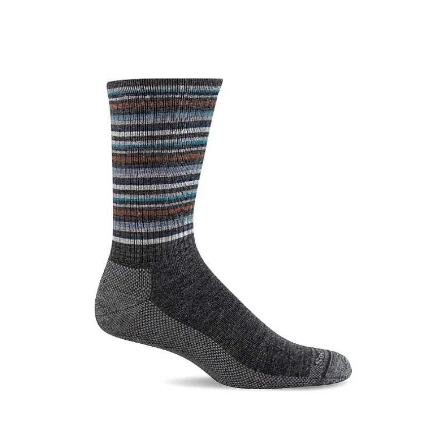 Accessories Sockwell | Men'S Sockwell Camp Stripe Sock - Charcoal