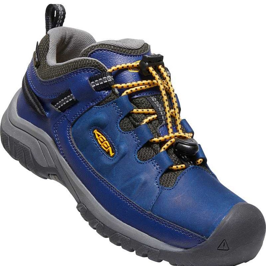 Kids Keen | Kids' Keen Targhee Low Waterproof Youth Sizes 1-7 Blue Depths|Forest Night