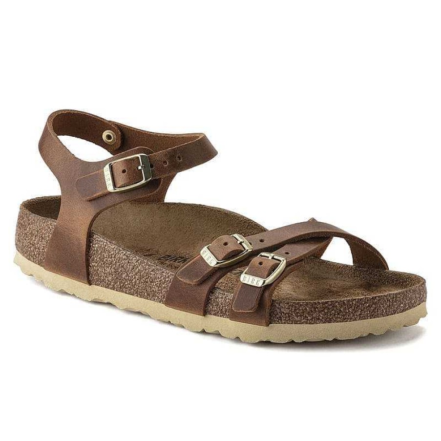 Women Birkenstock | Women'S Birkenstock Kumba Cognac Oiled Leather