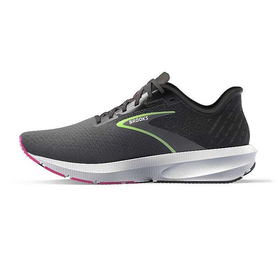 Women Brooks Running | Women'S Brooks Launch 10 - Black/Blackened Pearl/Green