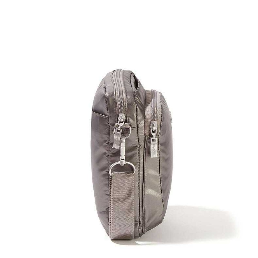 Accessories Baggallini | Baggallini Modern Everywhere Explorer Crossbody Gunmetal Metallic