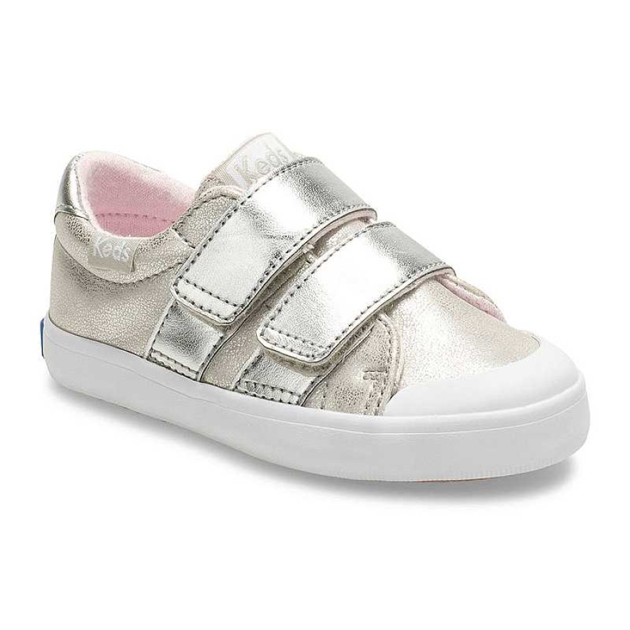 Kids Keds | Kids' Keds Courtney Size 9-12 Silver Metallic