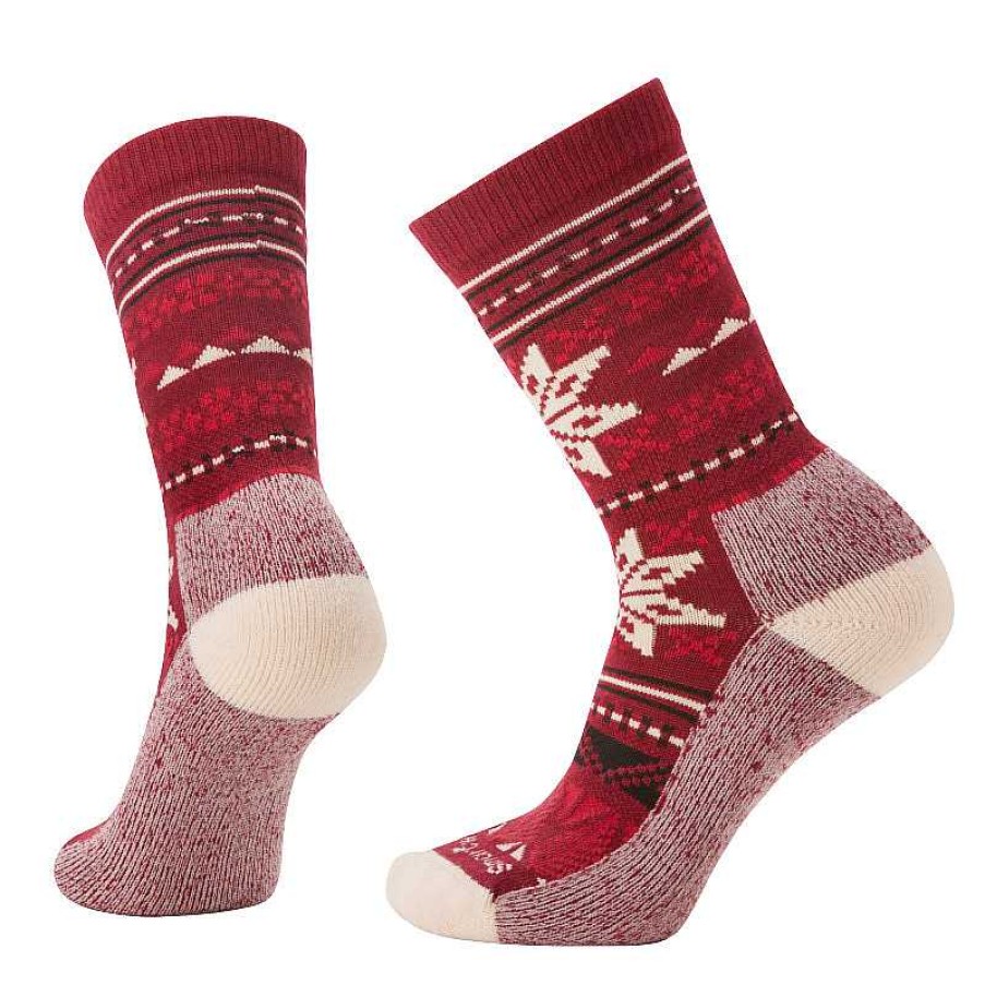 Accessories Smartwool | Women'S Smartwool Everyday Cozy Lodge Full Cushion Crew Socks - Tibetan Red