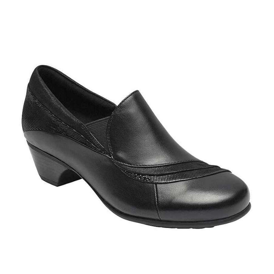 Women Aravon | Women'S Aravon Provence Asym Slip-On - Black