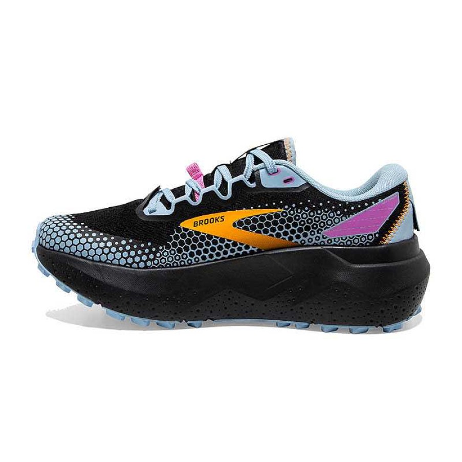 Women Brooks Running | Women'S Brooks Caldera 6 - Black/Blue/Yellow