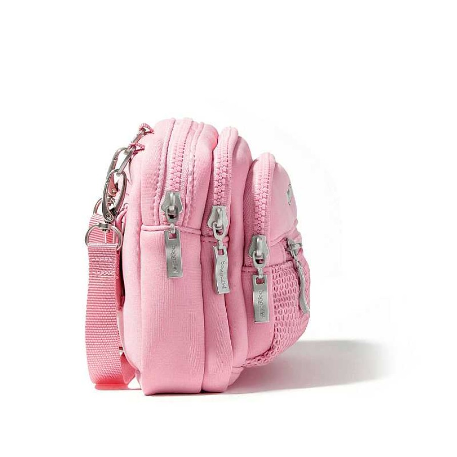 Accessories Baggallini | Baggallini Triple Zip Bagg Blush Neoprene