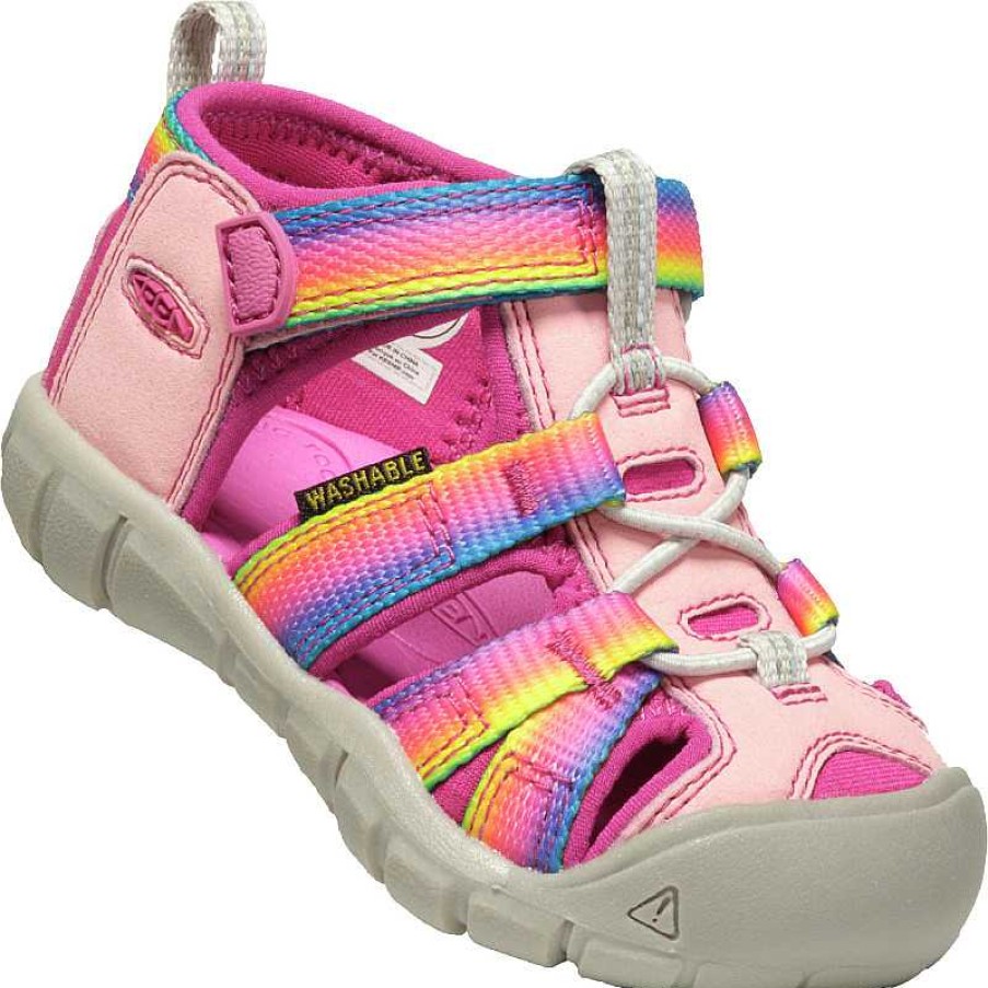 Kids Keen | Kids' Keen Seacamp Ii Cnx Sizes 4-7 Rainbow/Festival Fuchsia