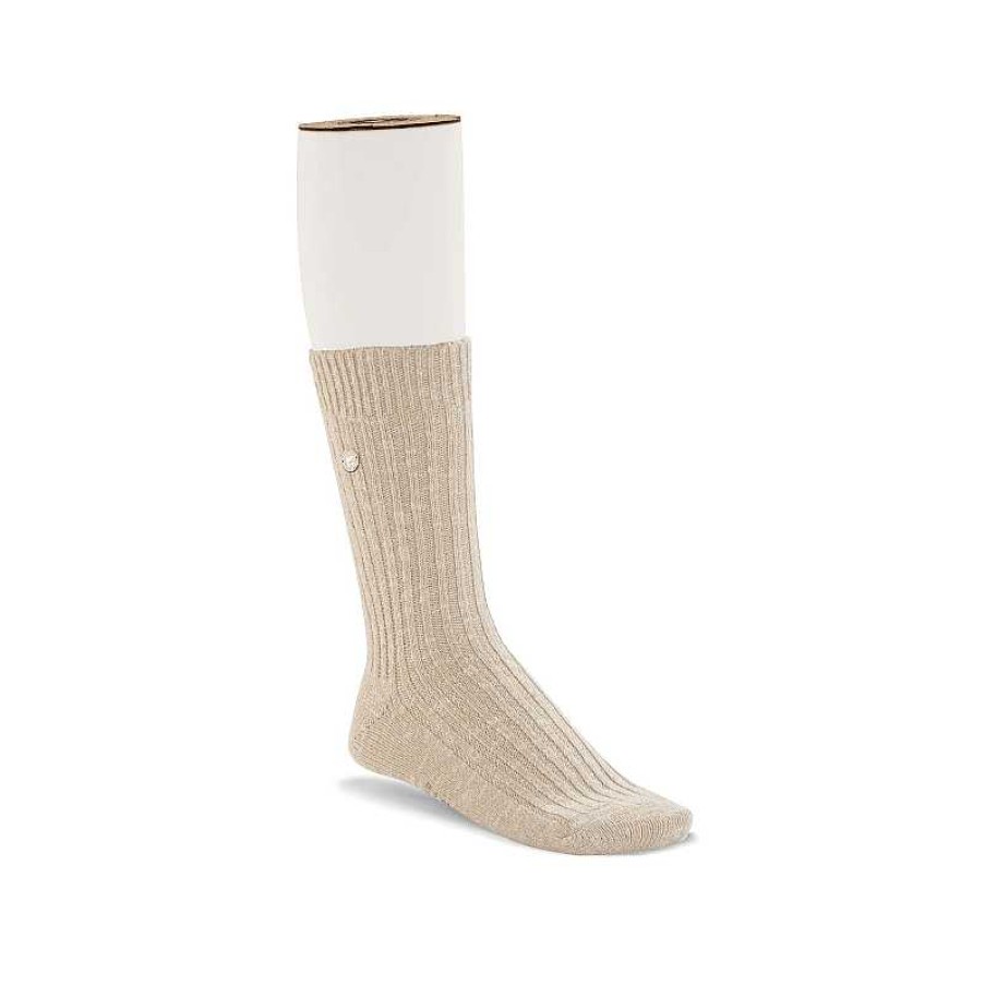 Accessories Birkenstock | Women'S Birkenstock Cotton Slub Sock - Beige|White