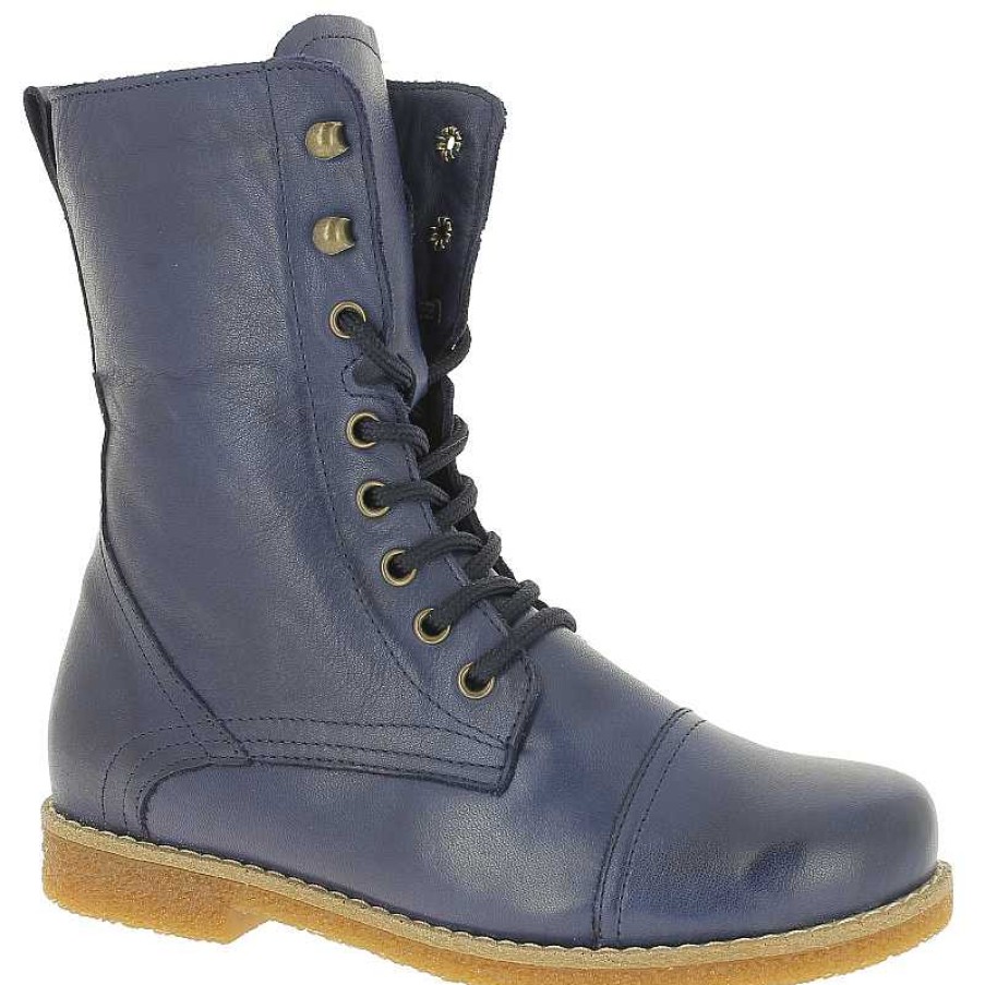 Women Andrea Conti | Women'S Andrea Conti Crepe Boot Tall Astral Blau