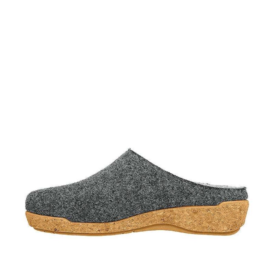 Women Taos | Women'S Taos Woollery Slipper - Charcoal