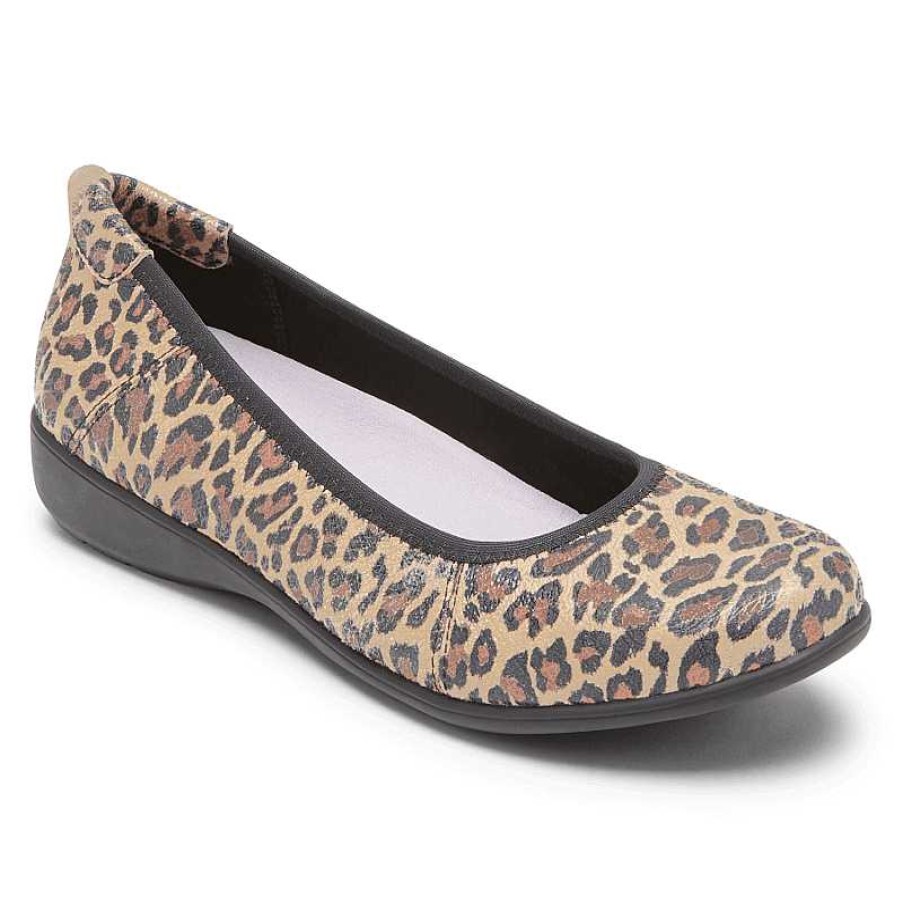 Women Aravon | Women'S Aravon Abbey Ballet - Leopard Print