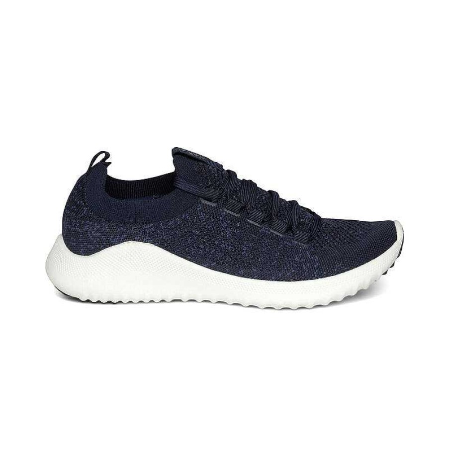 Women Aetrex | Women'S Aetrex Carly Arch Support Sneaker - Navy