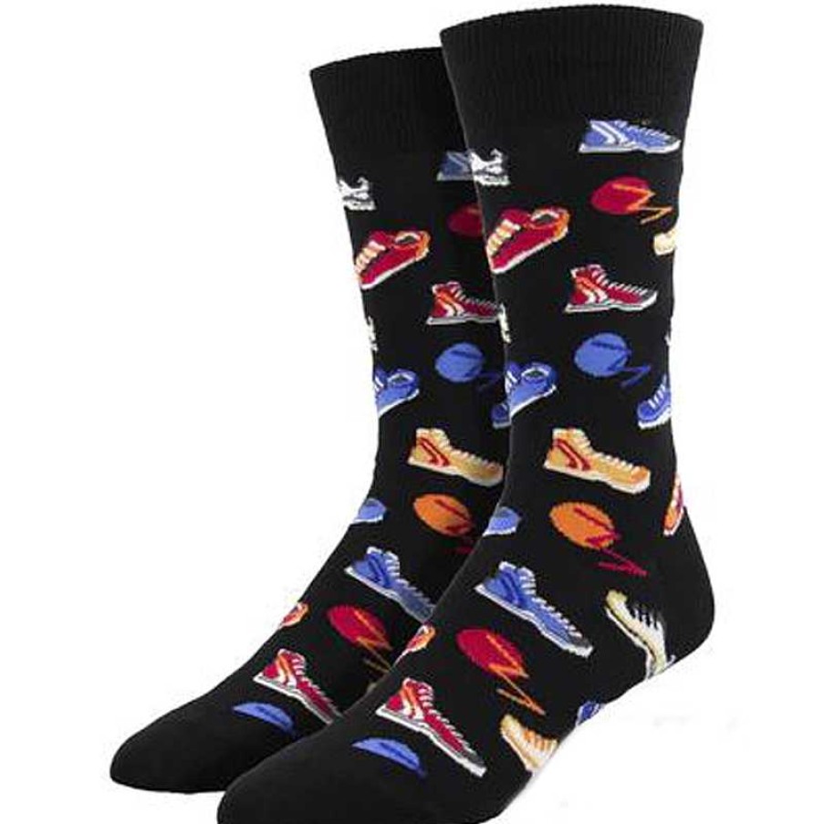 Accessories Socksmith | Socksmith Classic Kicks Crew Socks - Black