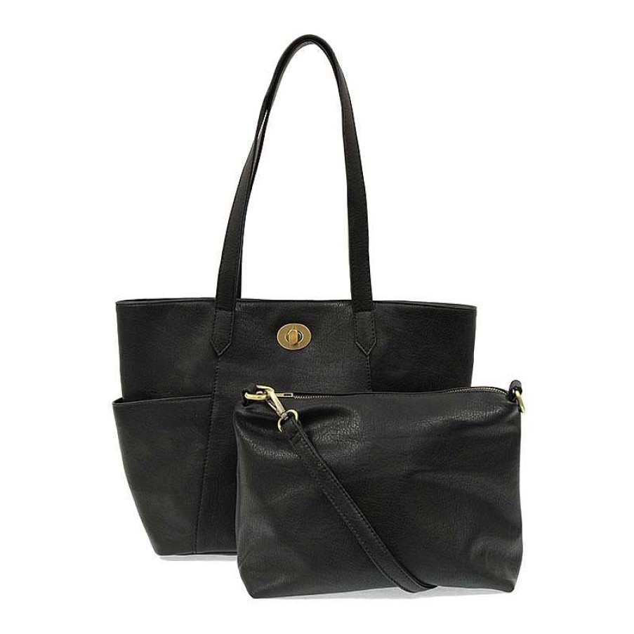 Accessories Joy Susan | Joy Susan Judy Turnlock Tote - Black