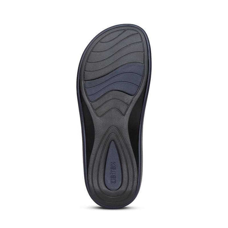 Women Aetrex | Women'S Aetrex Jillian Sport Sandal - Navy