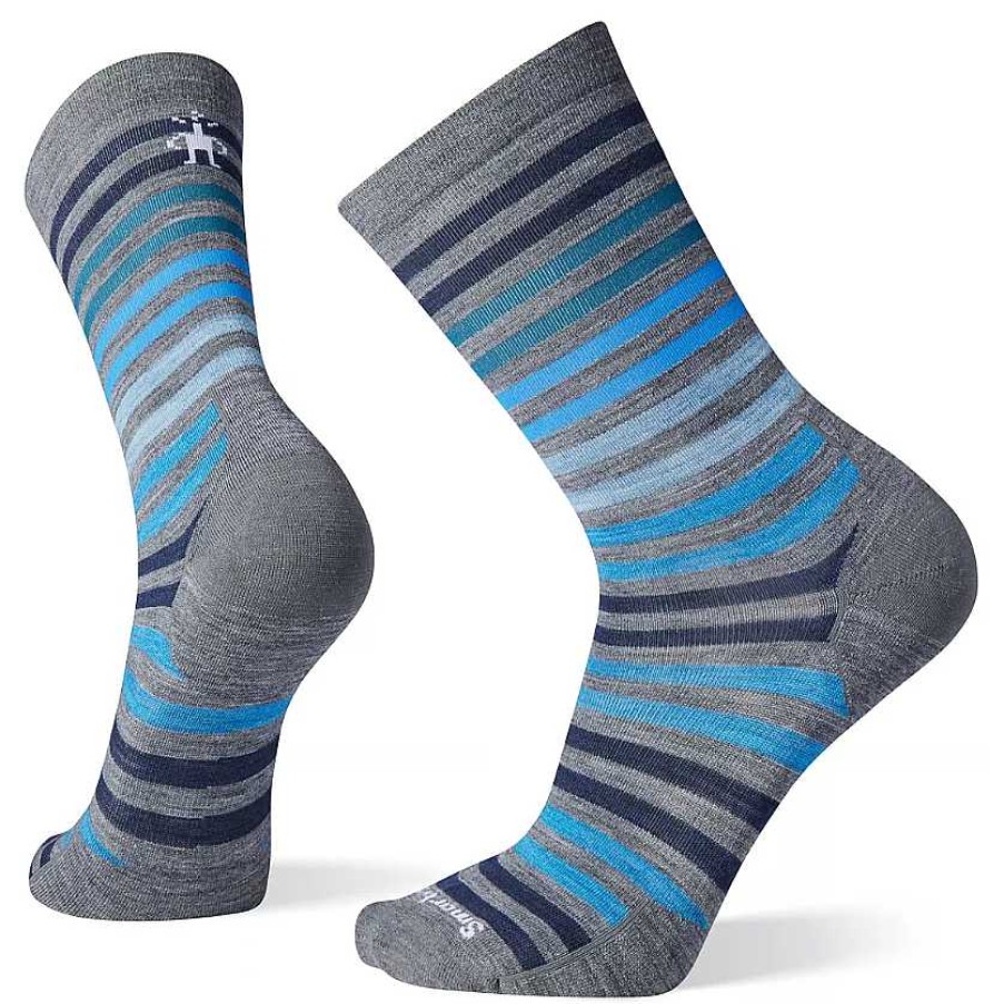 Accessories Smartwool | Men'S Smartwool Everyday Spruce Street Crew Socks - Medium Gray