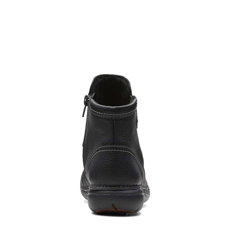 Women Clarks | Women'S Clarks Un.Loop Top - Black Leather