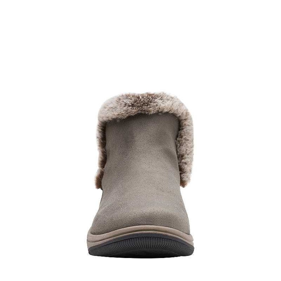 Women Clarks | Women'S Clarks Breeze Fur Dark Olive