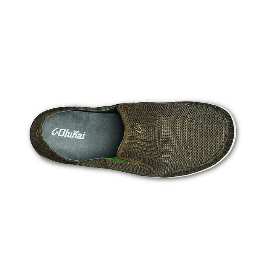 Men OluKai | Men'S Olukai Nohea Mesh - Mustang|Lime Peel