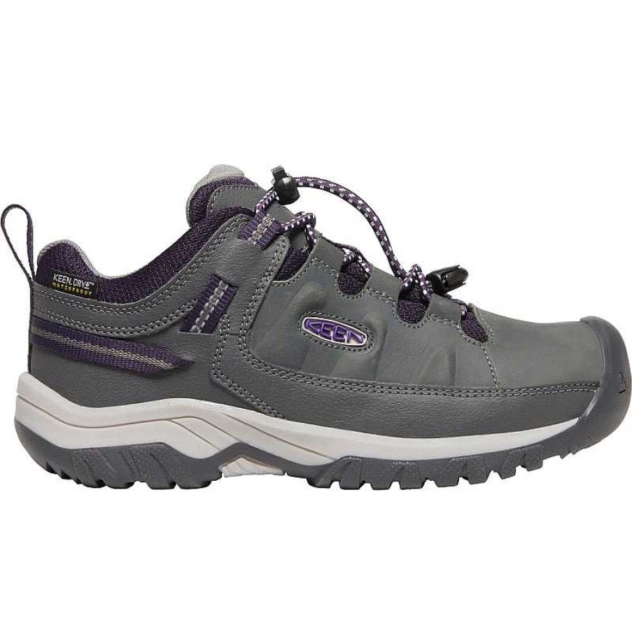 Kids Keen | Kids' Keen Targhee Low Waterproof Child Sizes 8-13 - Magnet|Tillandsia Purple