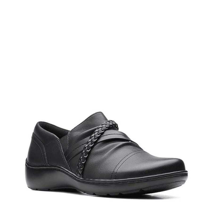 Women Clarks | Women'S Clarks Cora Braid - Black