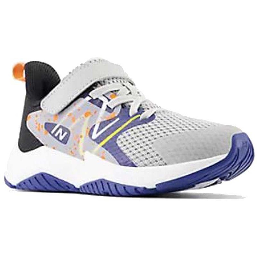 Kids New Balance | Kids' New Balance Rave Run V2 Rain Cloud/Night Sky/Blaze Orange