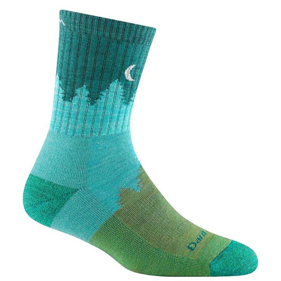 Accessories Darn Tough | Women'S Darn Tough Treeline Micro Crew Midweight Hiking Sock Aqua