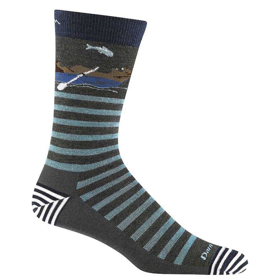 Accessories Darn Tough | Men'S Darn Dough Vermont Animal Haus Lightweight Crew Socks - Forest