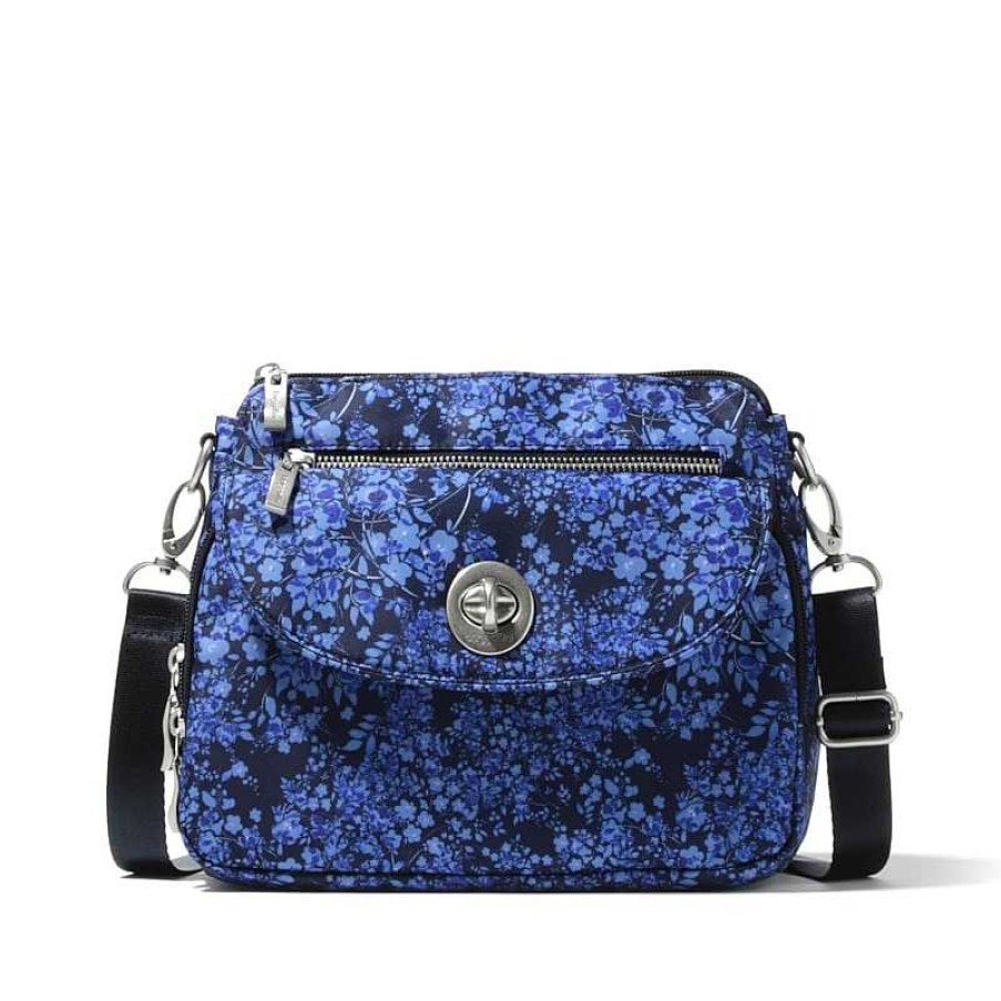 Accessories Baggallini | Baggallini Calais Crossbody Ink Hydrangea