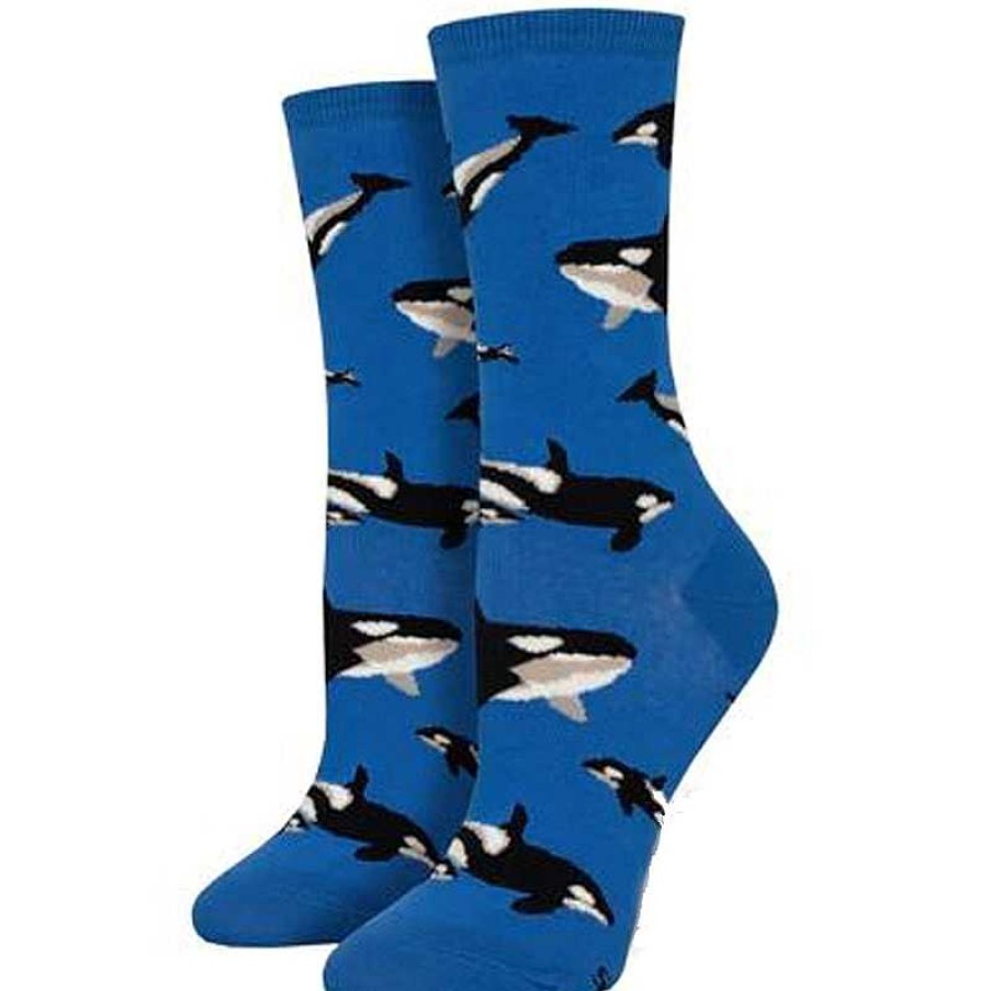 Accessories Socksmith | Socksmith Whale Hello There Crew Socks - Blue