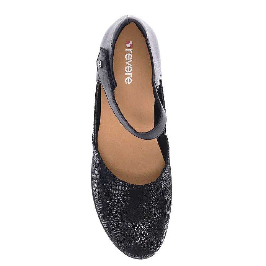 Women Revere | Women'S Revere Osaka Mary Jane - Black Lizard