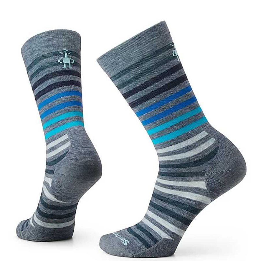 Accessories Smartwool | Smartwool Everyday Spruce Street Crew Socks Pewter Blue