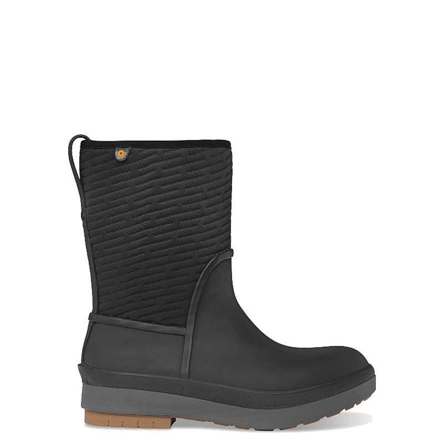 Women Bogs | Women'S Bogs Crandall Ii Mid Zip - Black