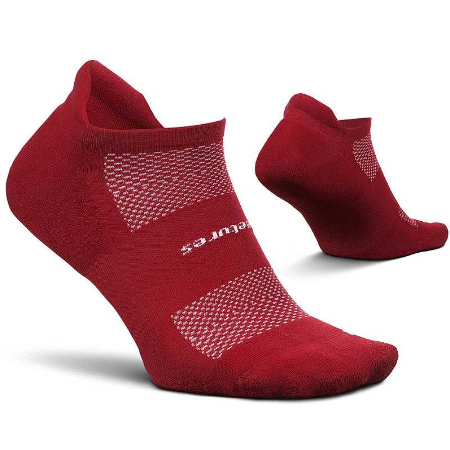 Accessories Feetures | Feetures High Performance Cushion No Show Socks - Vino