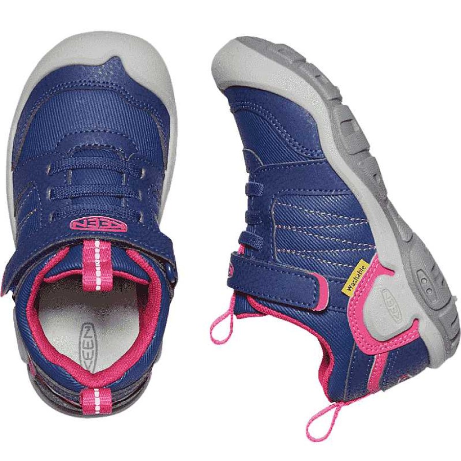 Kids Keen | Kids' Keen Knotch Peak Y Size 1-7 Blue Depths/Pink Peacock