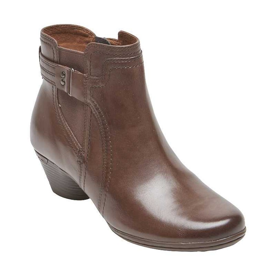 Women Cobb Hill | Women'S Cobb Hill Laurel Bootie - Bark Leather