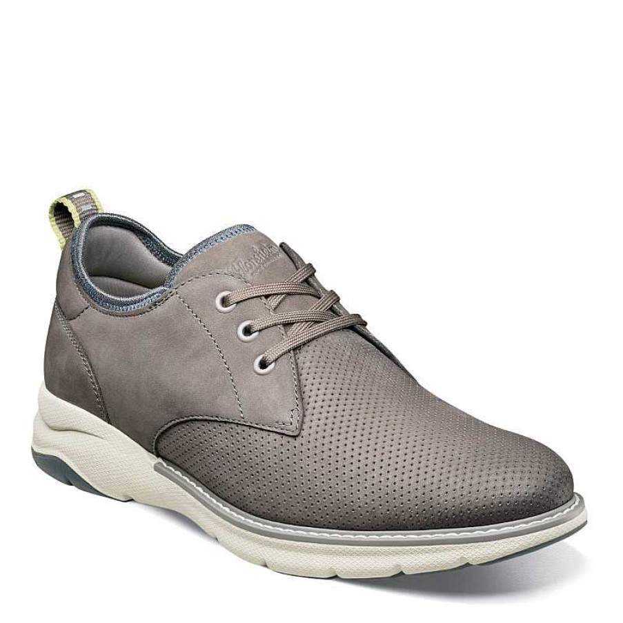 Men Florsheim | Men'S Florsheim Frenzi Perf Oxford - Gray Nubuck