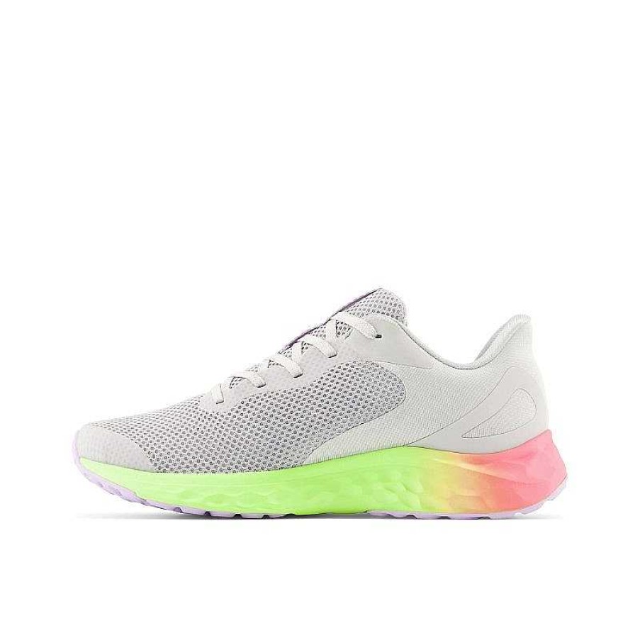 Kids New Balance | Kids' New Balance Fresh Foam Arishi V4 Sizes 3.5-7 Light Aluminum/Cyber Lilac/Neon Pink