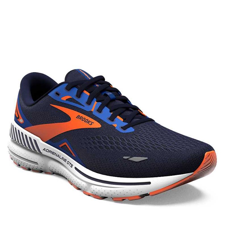 Men Brooks Running | Men'S Brooks Adrenaline Gts 23 - Peacoat/Orange