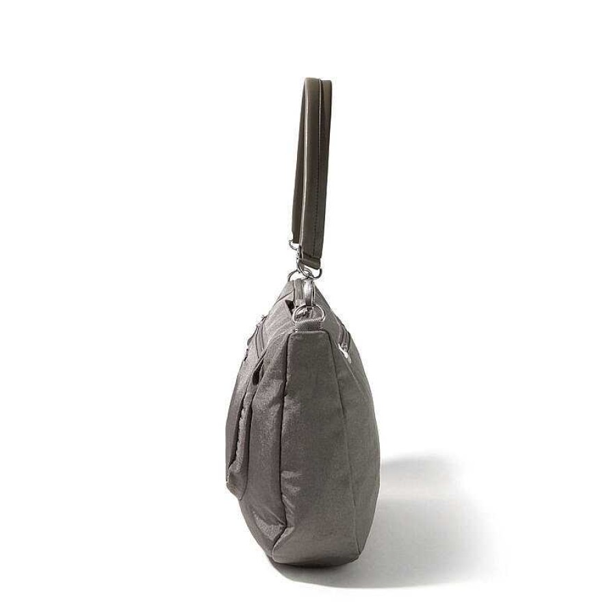 Accessories Baggallini | Baggallini Modern Everywhere Half Moon Messenger Sterling Shimmer