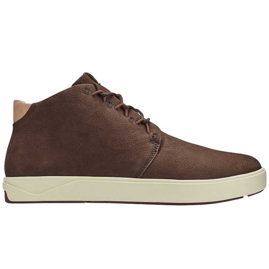 Men OluKai | Men'S Olukai Nana Hele Waterproof Chukka Boot - Dark Wood