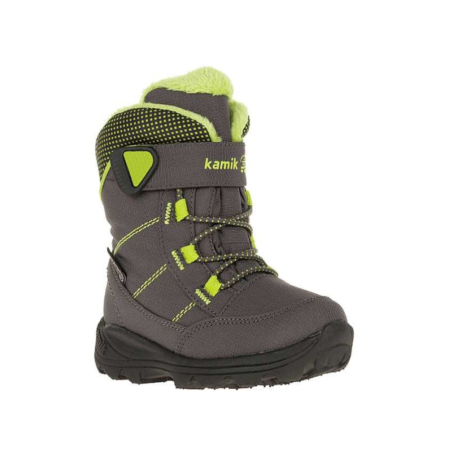 Kids Kamik | Kids' Kamik Stance Size 5-6 - Charcoal|Lime