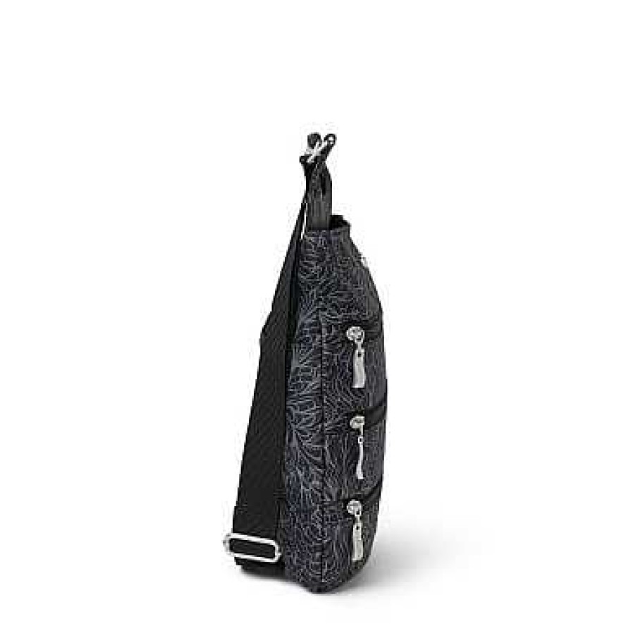 Accessories Baggallini | Baggallini Big Zipper Bagg With Rfid - Midnight Blossom Print