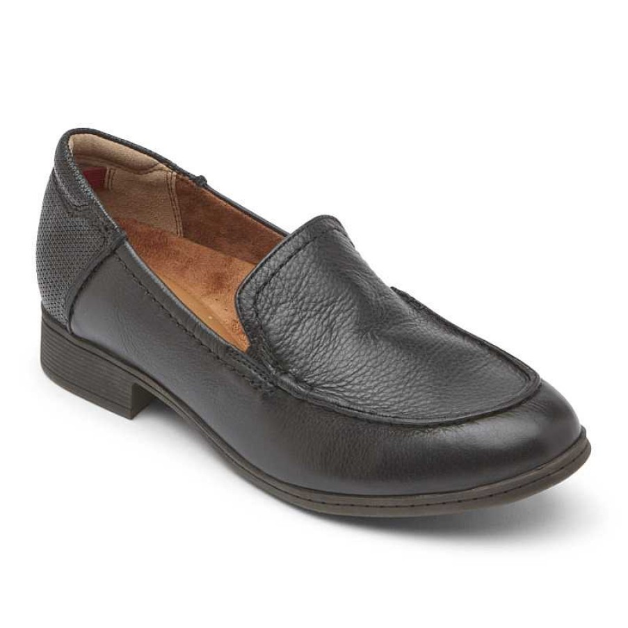 Women Cobb Hill | Women'S Cobb Hill Crosbie Moc - Black Leather