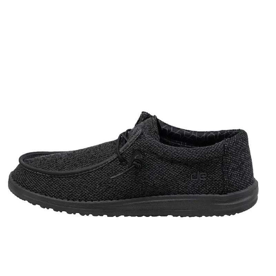 Men Hey Dude | Men'S Hey Dude Wally Sox Micro - Total Black