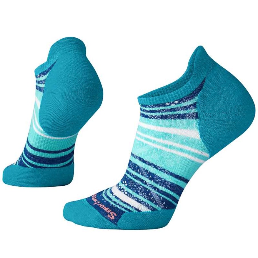 Accessories Smartwool | Women'S Smartwool Phd Run Light Elite Striped Micro Socks - Capri