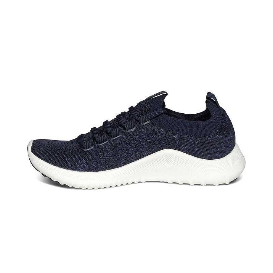 Women Aetrex | Women'S Aetrex Carly Arch Support Sneaker - Navy