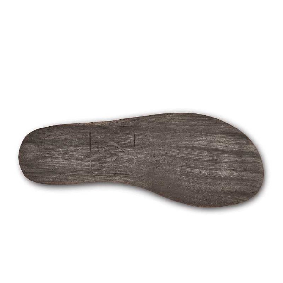 Men OluKai | Men'S Olukai Moloa Slipper - Dark Wood